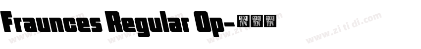 Fraunces Regular Op字体转换